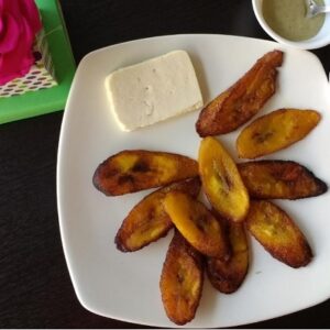 Maduros fritos con queso